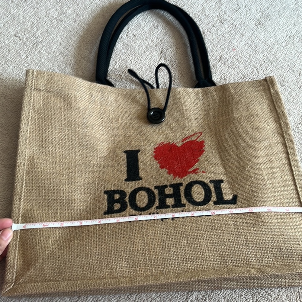 Burlap Beach Tote Bag - Picture 5 of 9